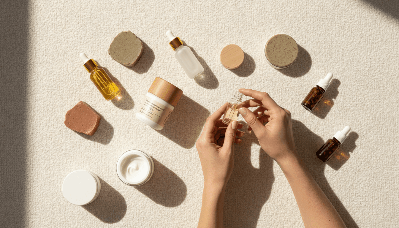 Curated selection of ingredient-free snacks and skincare products